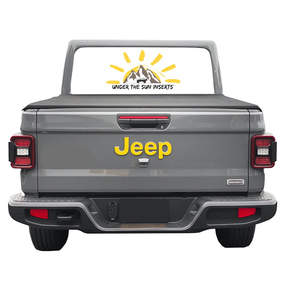 Yellow Jeep Fender Emblem Overlay Vinyl Decals 2pk