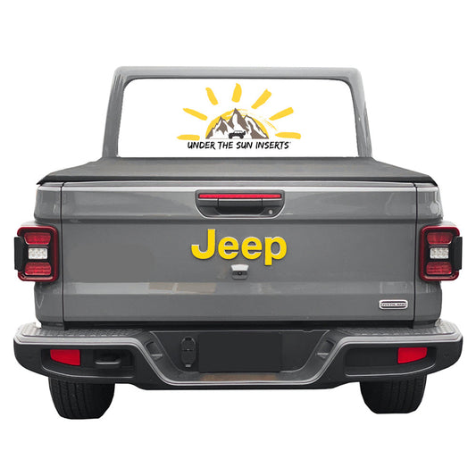 Yellow Jeep Fender Emblem Overlay Vinyl Decals 2pk