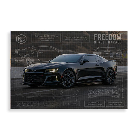 Camaro ZL1 Blueprint Poster