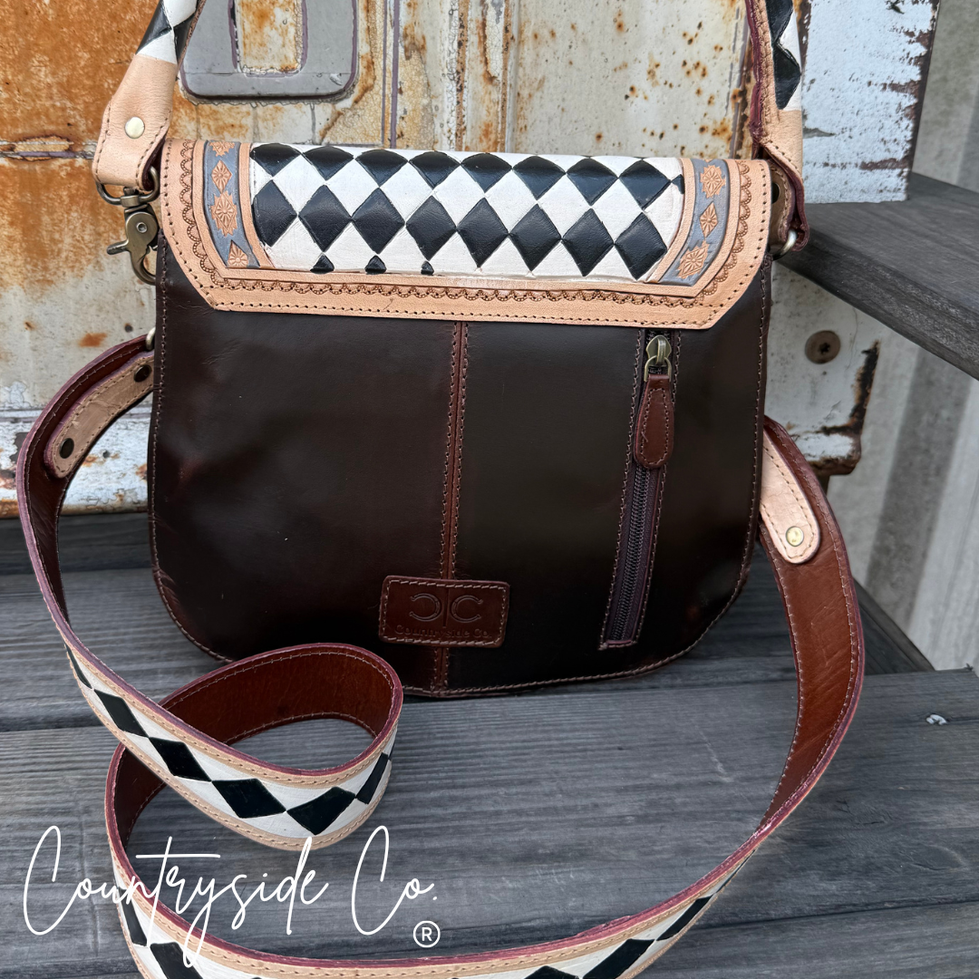 Zadie Tooled Leather Concealed Carry Handbag