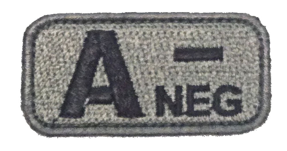 Blood Type Morale Patches with Hook Backing
