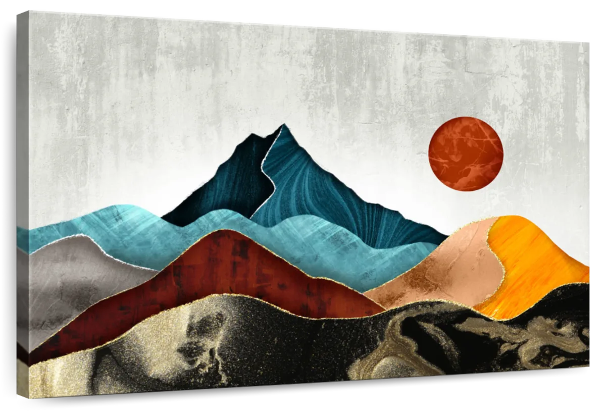 Sunset Over Mountains Wall Art