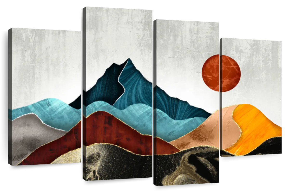 Sunset Over Mountains Wall Art