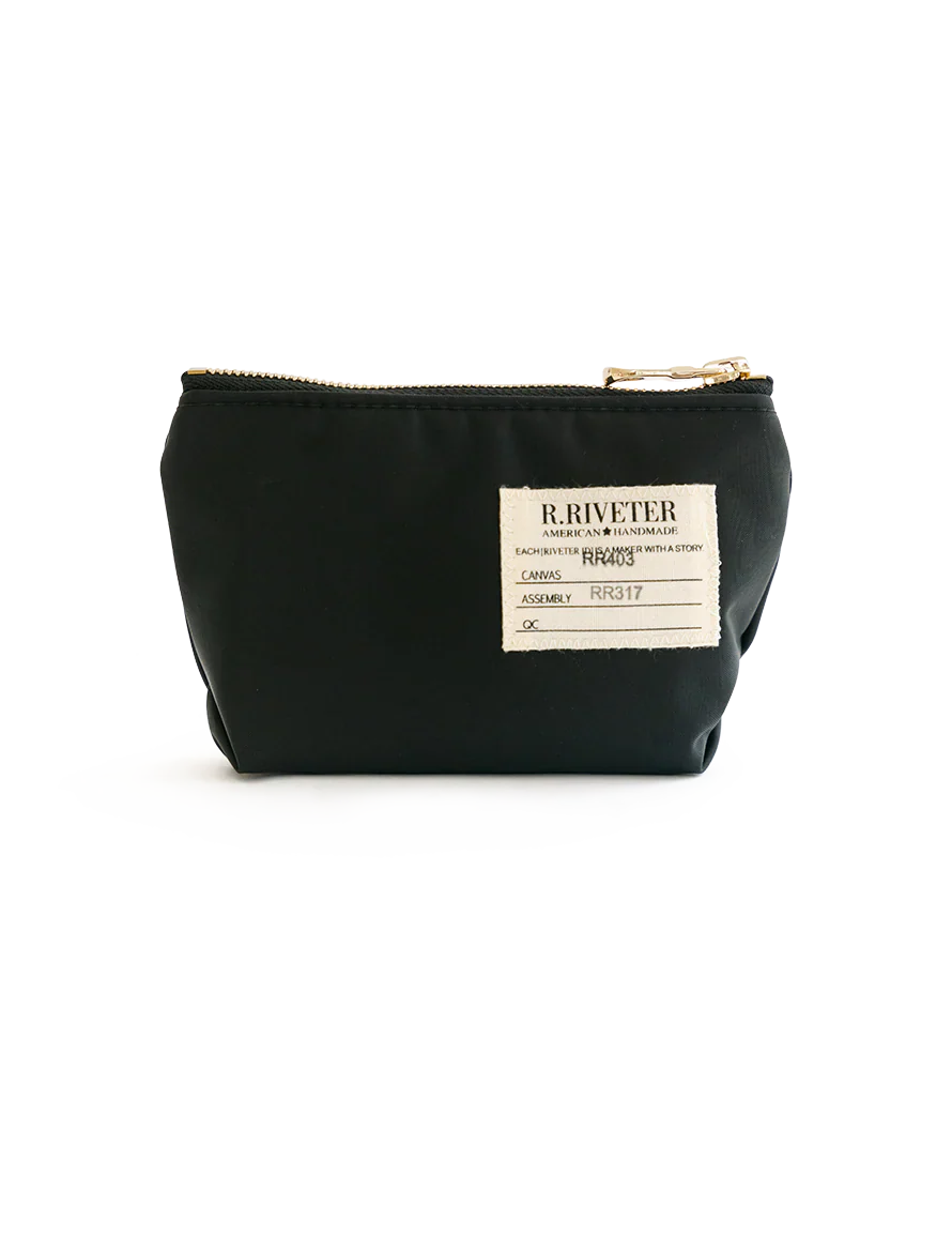 Lucy Mini Zipper Pouch | Black Nylon