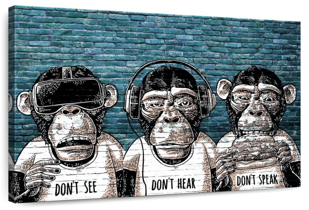 Three Monkeys Wall Art