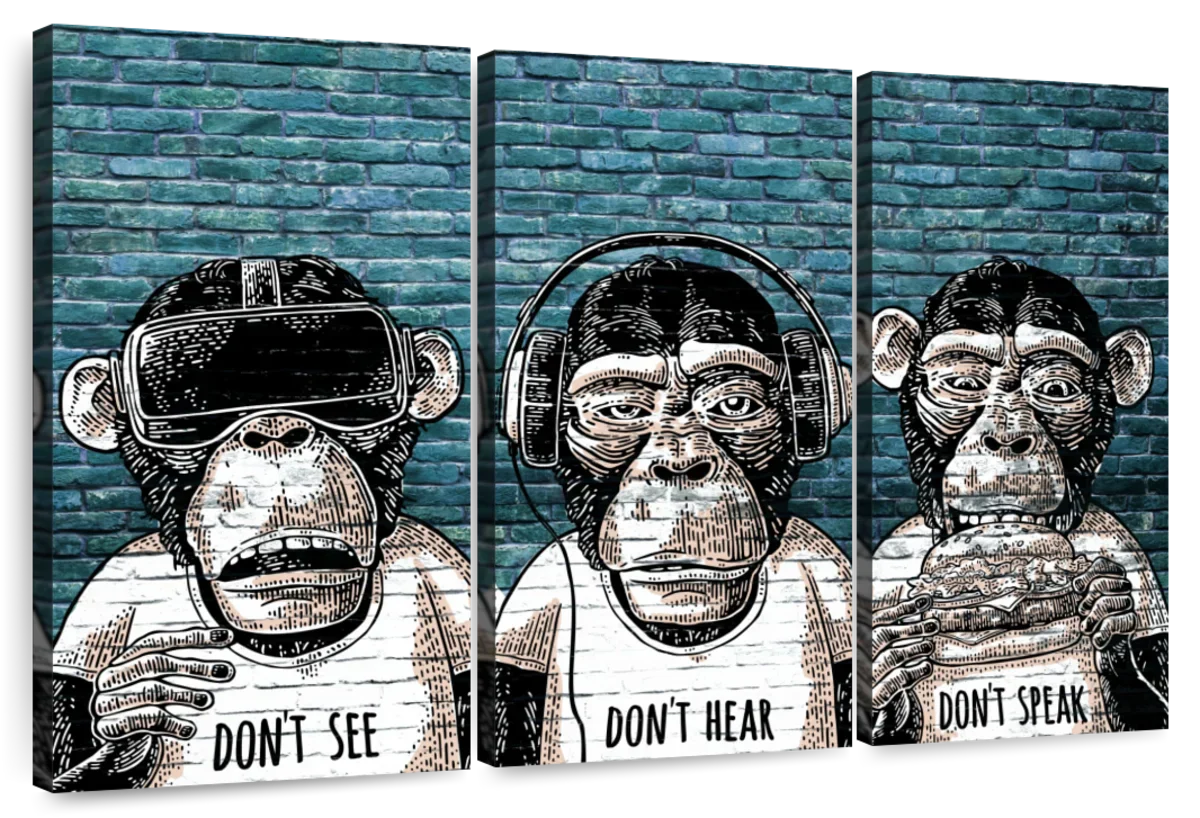Three Monkeys Wall Art