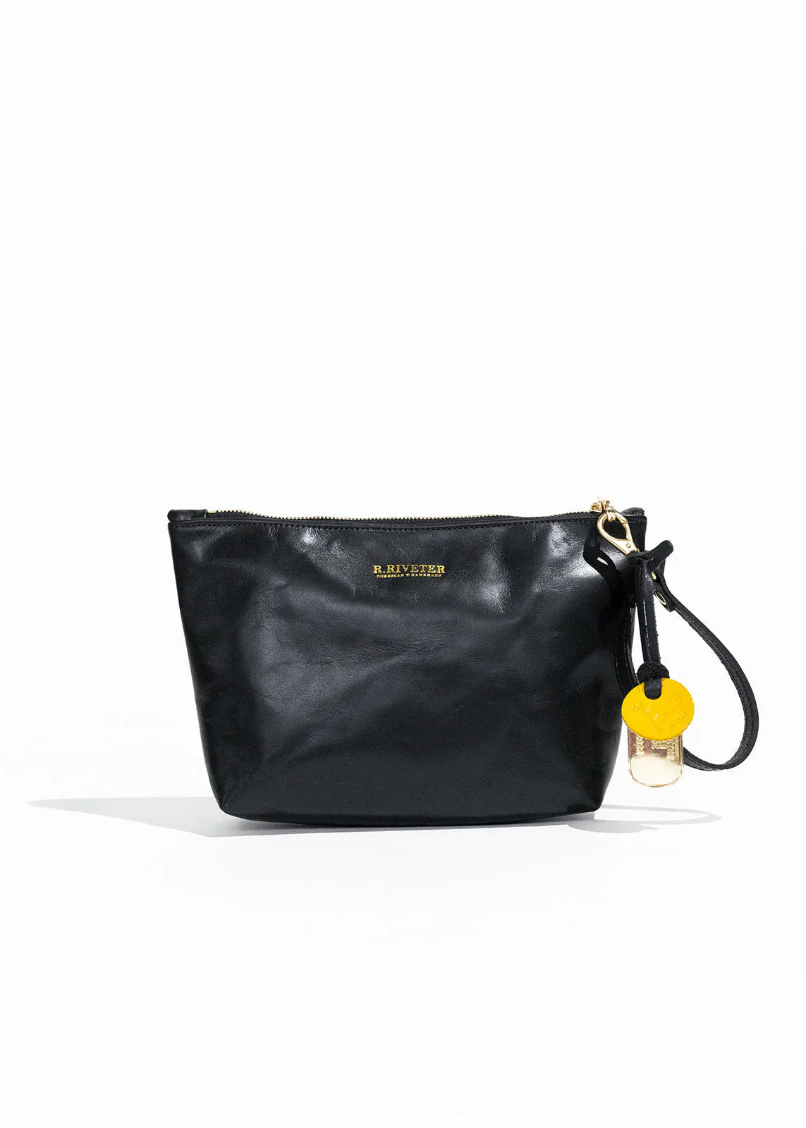 Naomi Zipper Clutch  | Black Leather