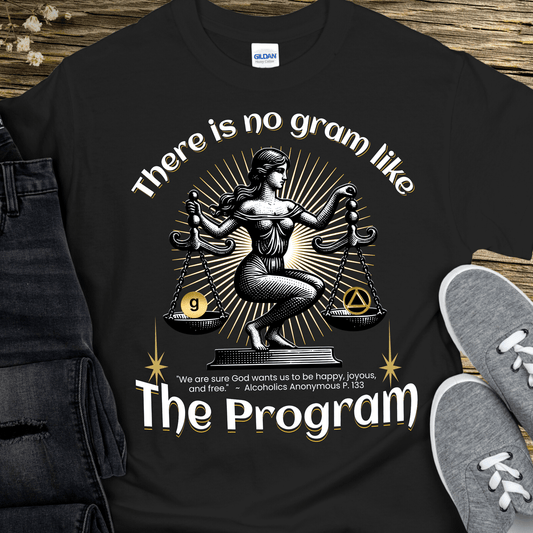AA Recovery T-Shirt | Inspiring Sobriety |  There's No Gram Like The Program