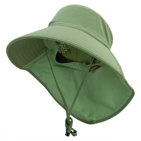 UPF 50+ Wide Brim Sun Hat With Neck Flap