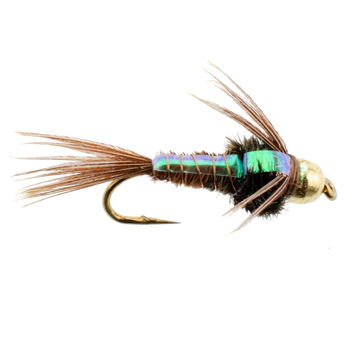3 Pack Tungsten Bead Head Flash Back Pheasant Tail Nymph Size 18