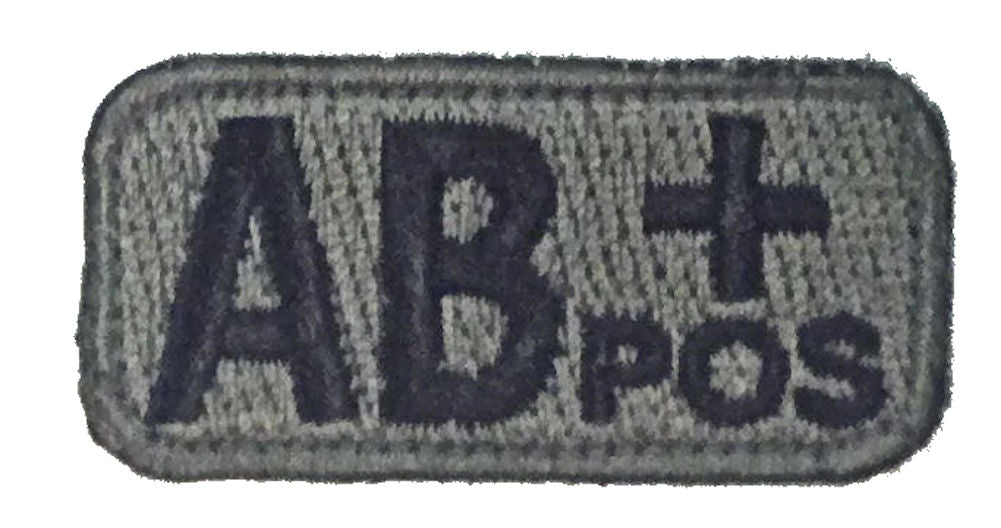 Blood Type Morale Patches with Hook Backing