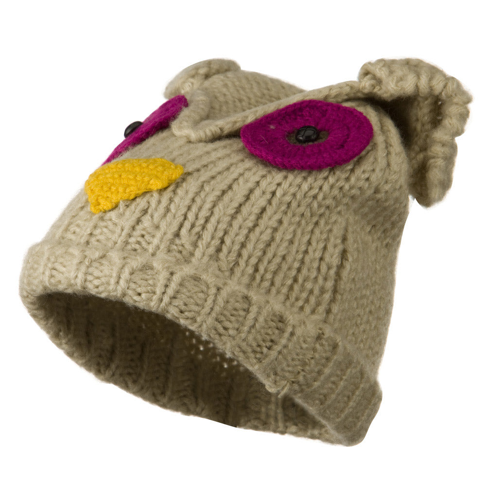 Unisex Acrylic Blend Animal Cuff Beanie