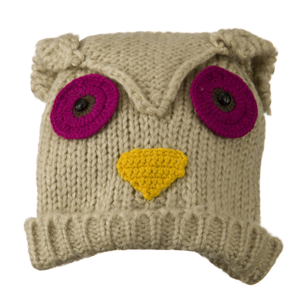 Unisex Acrylic Blend Animal Cuff Beanie