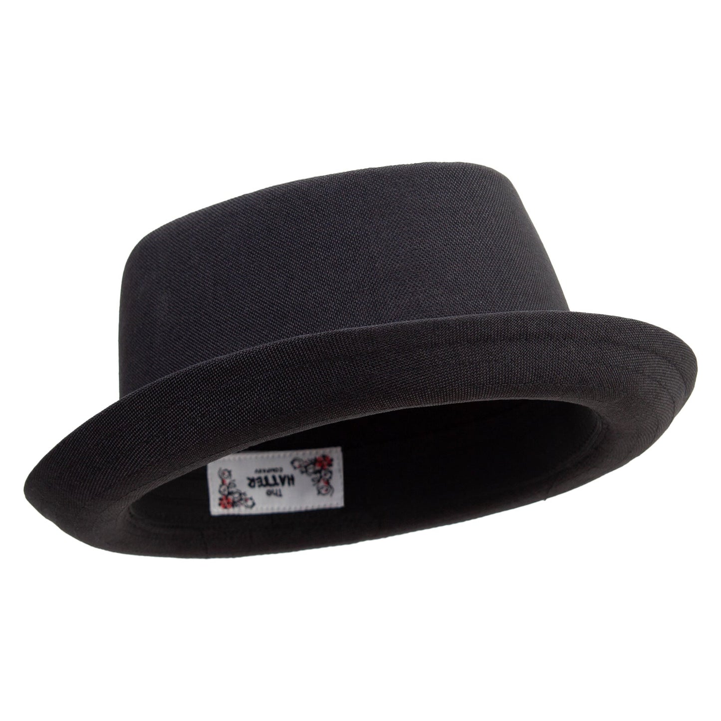 Polyester Linen Mixed Porkpie Upbrim Fedora