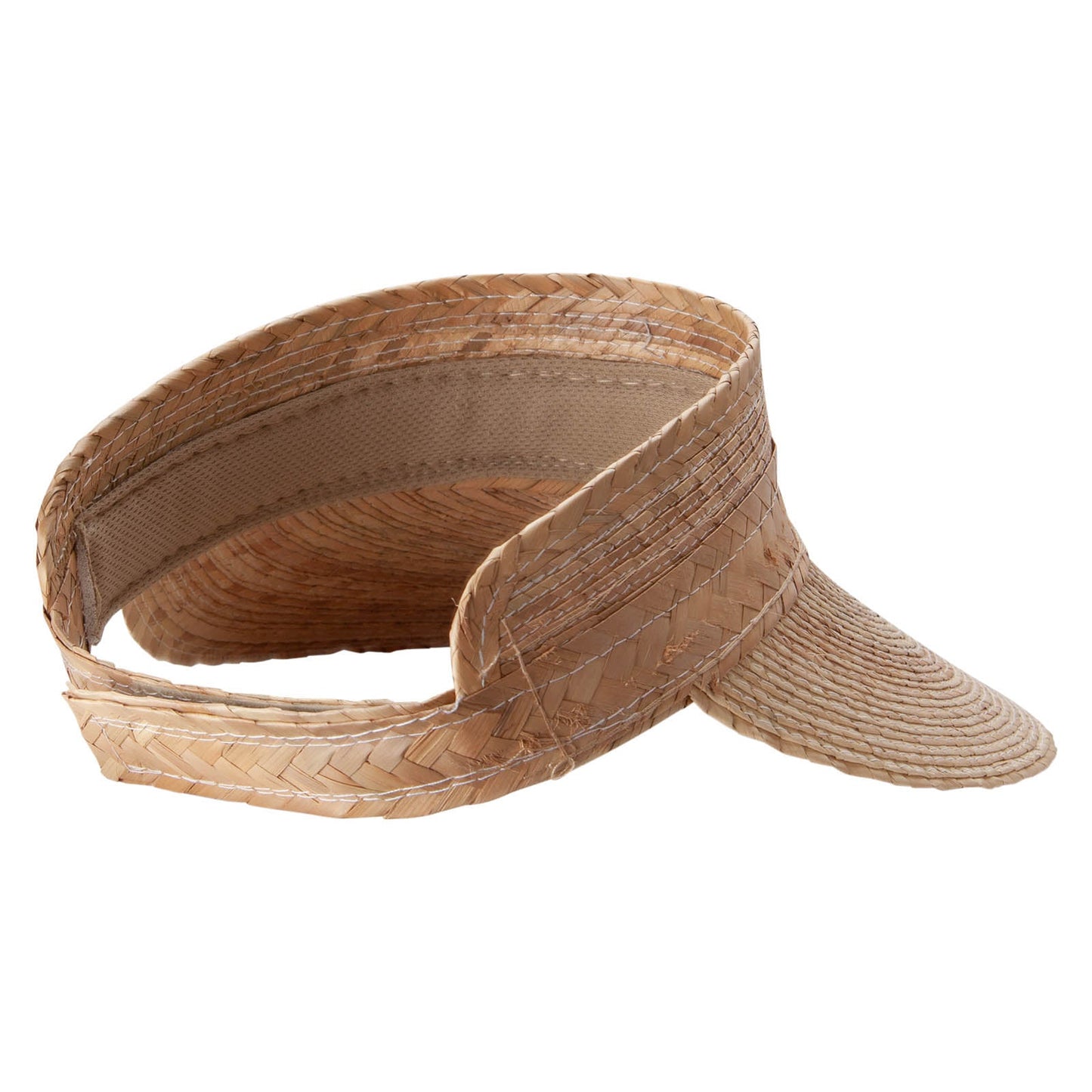 Womens Dark Palm Braid Visor