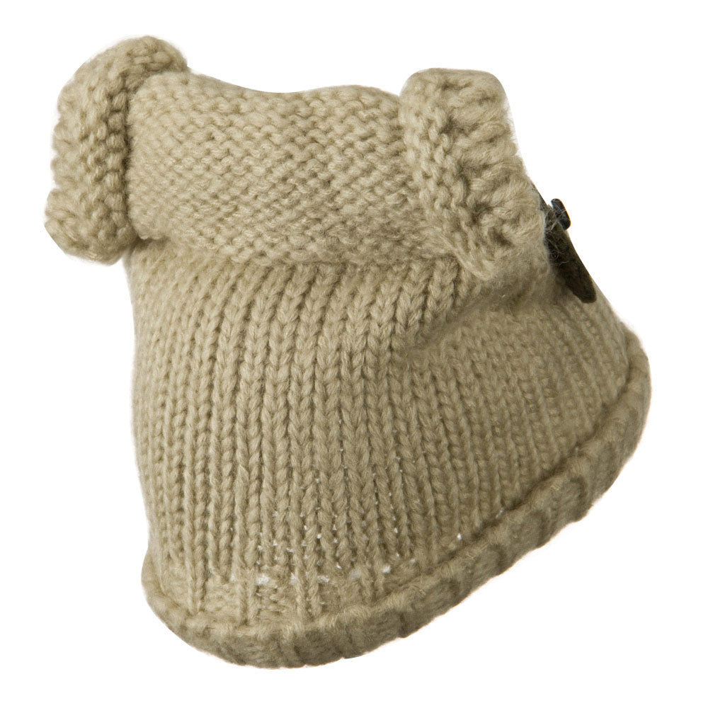 Unisex Acrylic Blend Animal Cuff Beanie