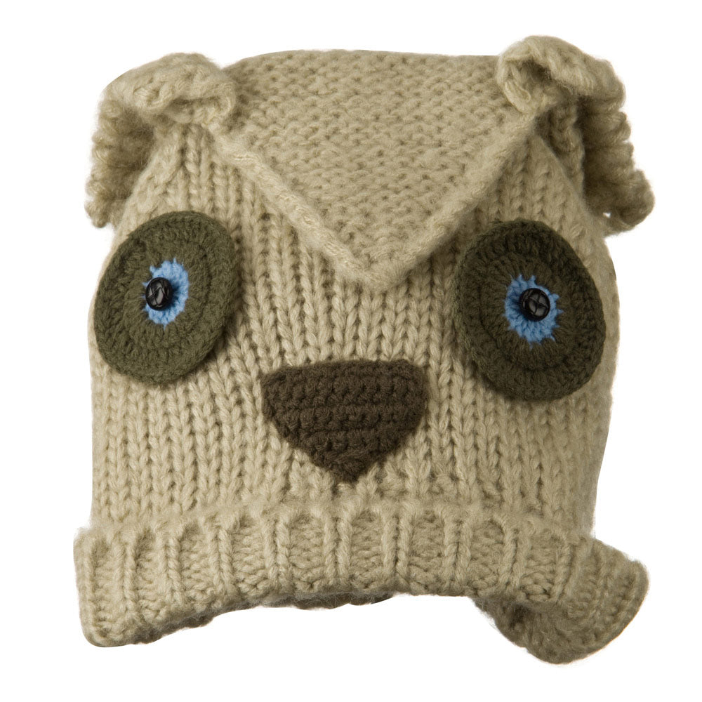 Unisex Acrylic Blend Animal Cuff Beanie