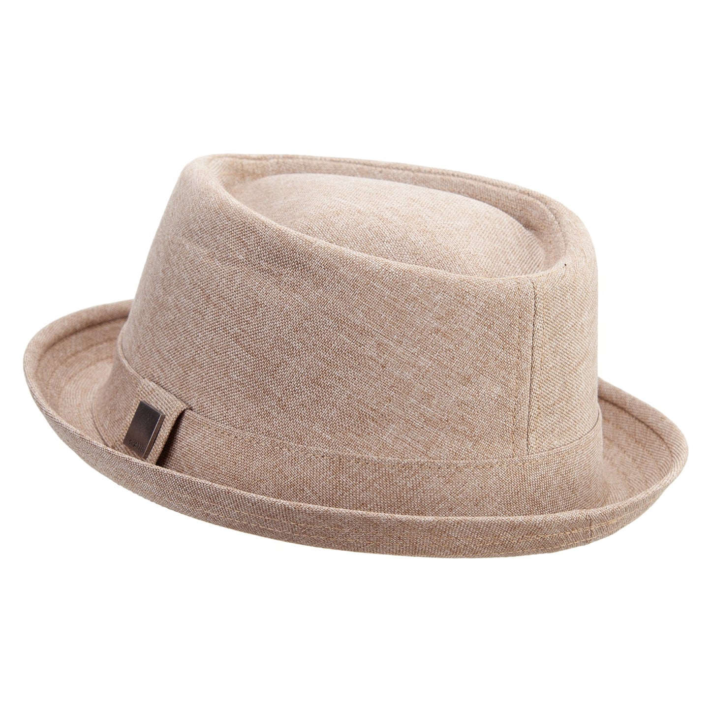 Polyester Linen Mixed Porkpie Upbrim Fedora