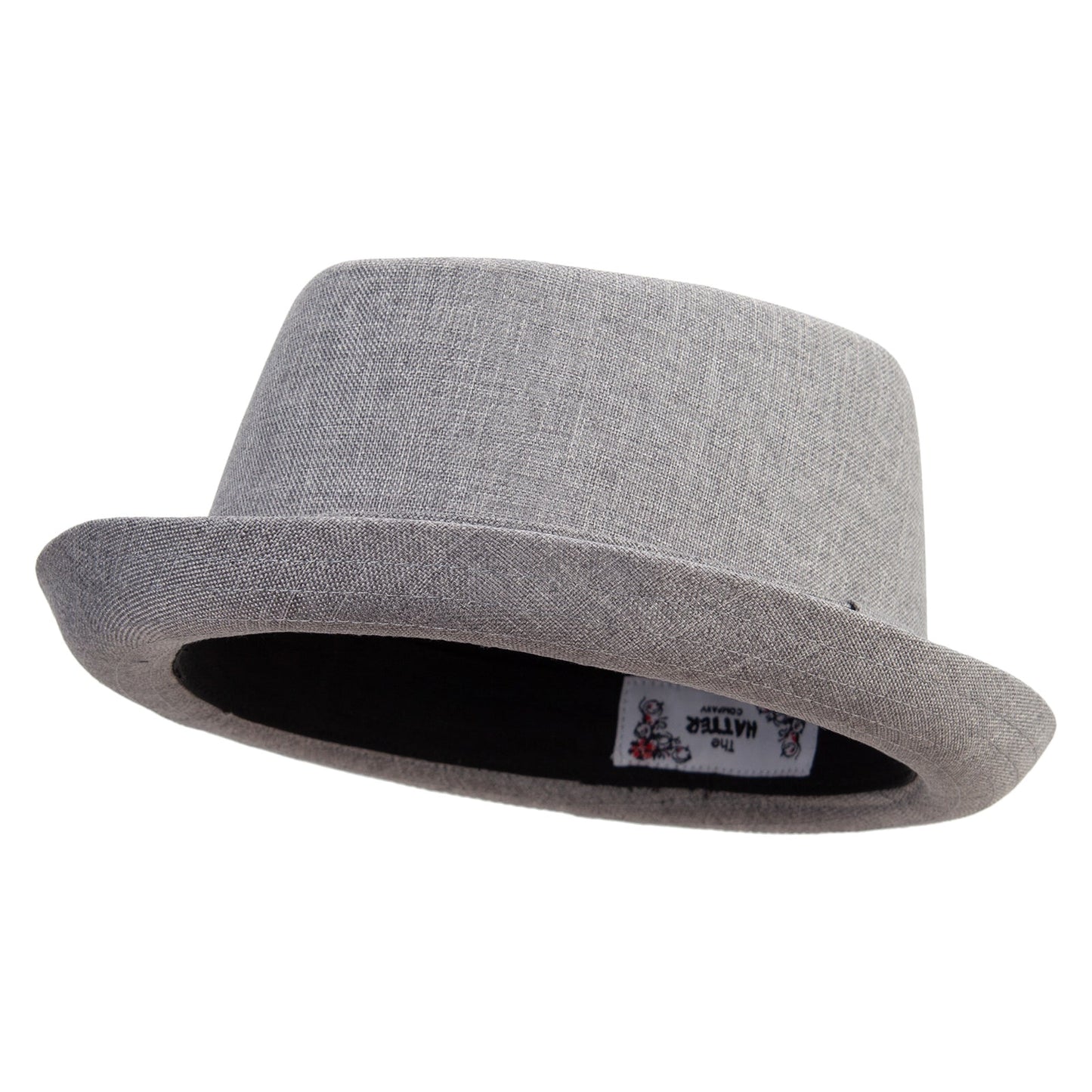 Polyester Linen Mixed Porkpie Upbrim Fedora