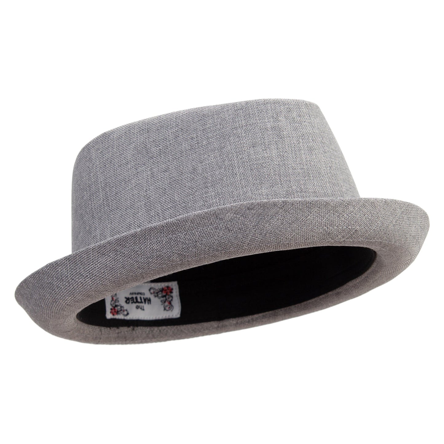 Polyester Linen Mixed Porkpie Upbrim Fedora