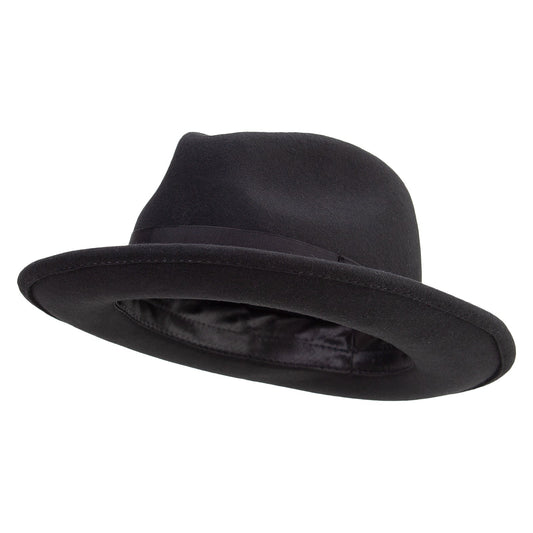 Men's Wide Ribbon Band Fedora Hat