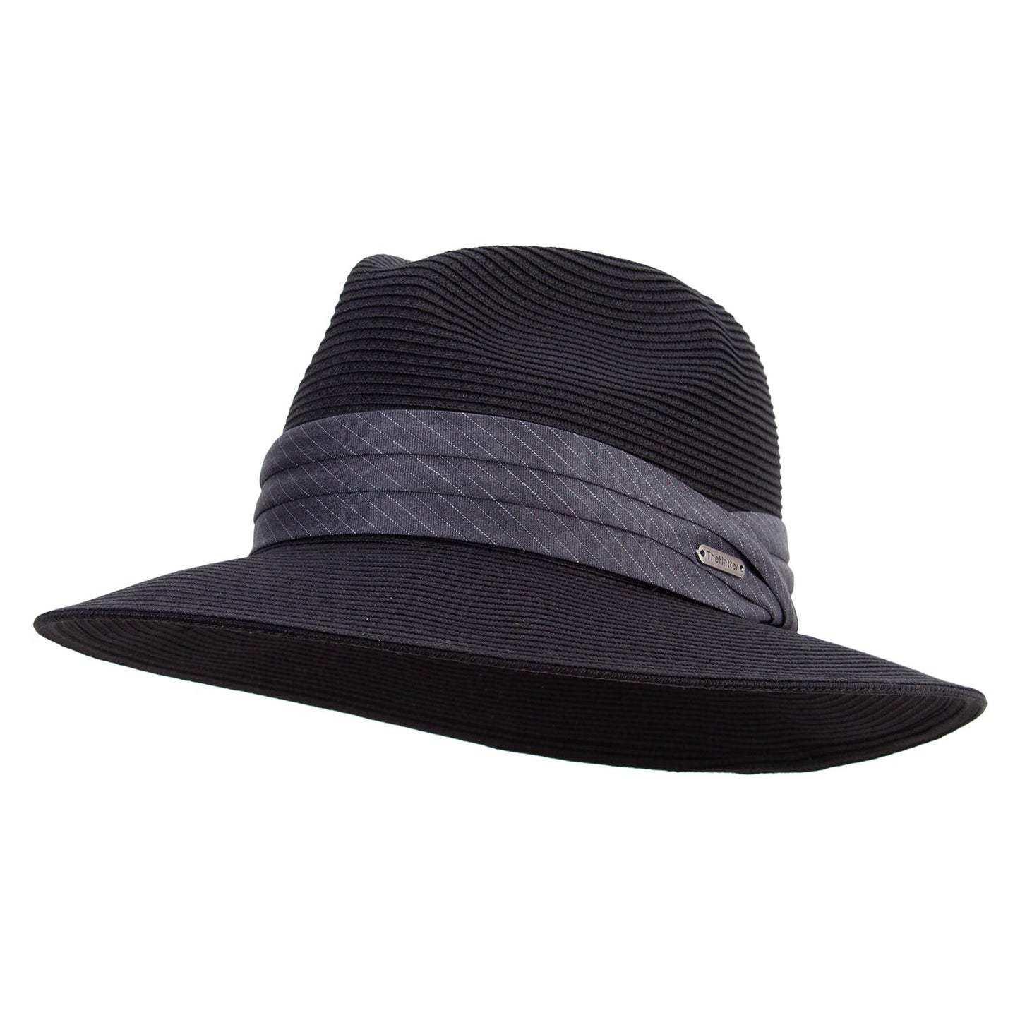 Washable Panama Hat with Stripe Band