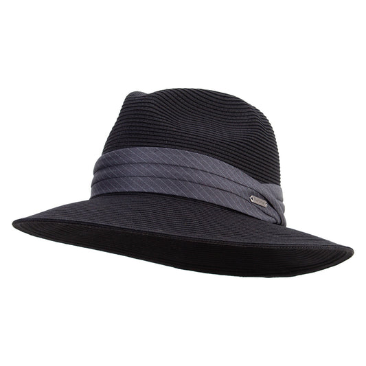 Washable Panama Hat with Stripe Band
