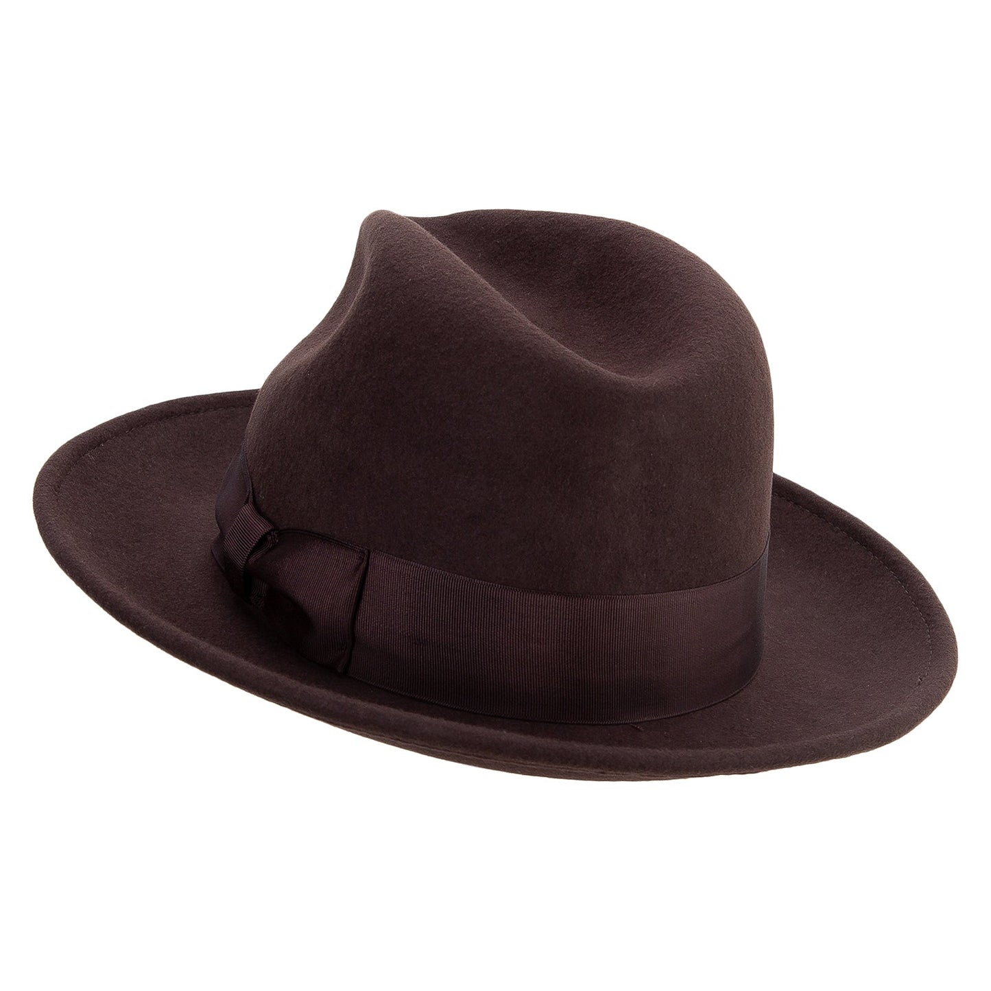 Men's Wide Ribbon Band Fedora Hat