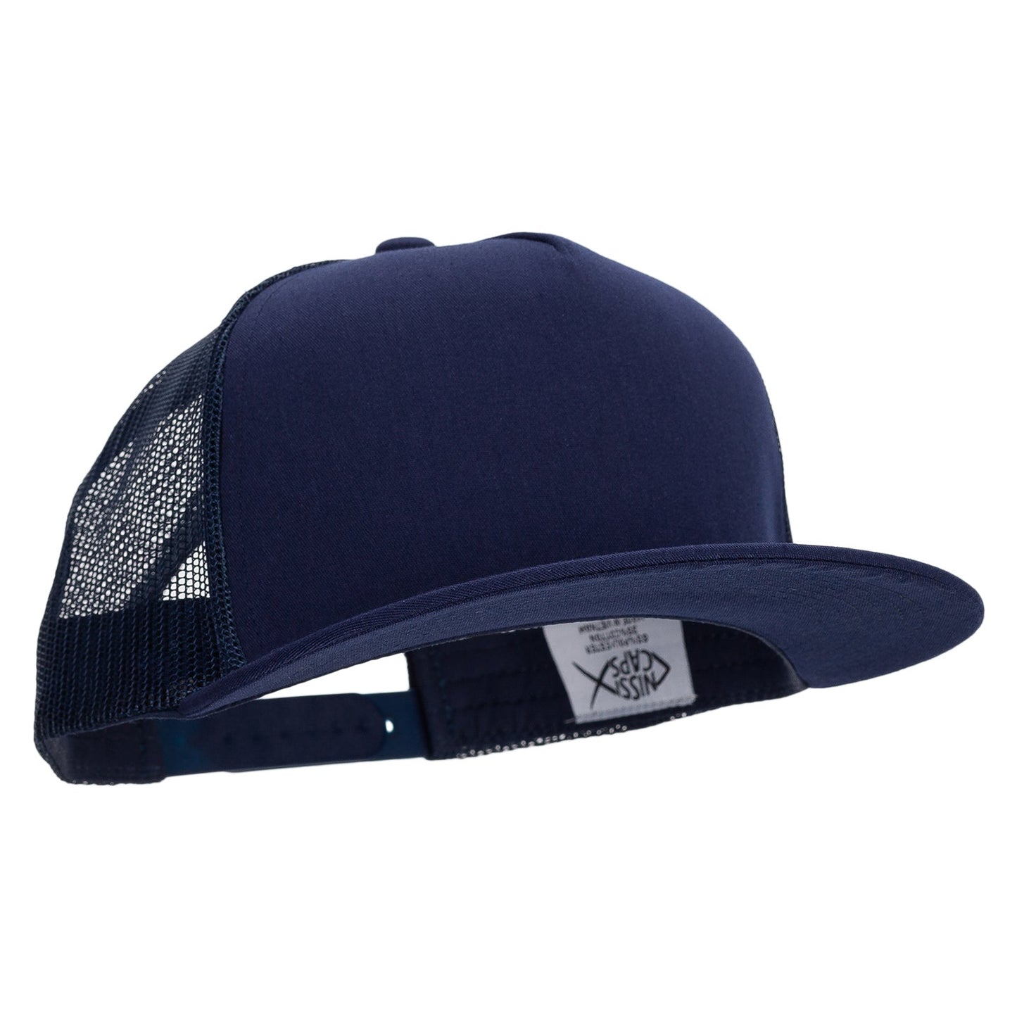 Big Size 5 Panels Mesh Flat Bill Snapback