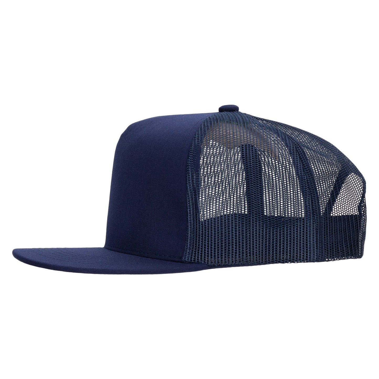 Big Size 5 Panels Mesh Flat Bill Snapback