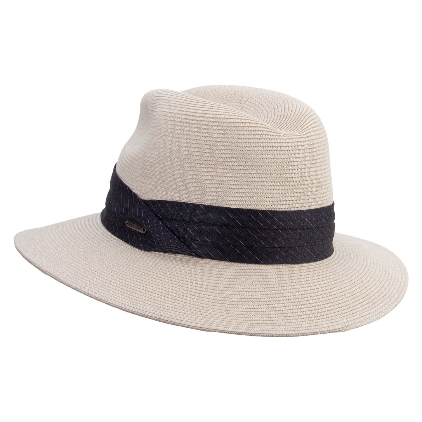 Washable Panama Hat with Stripe Band
