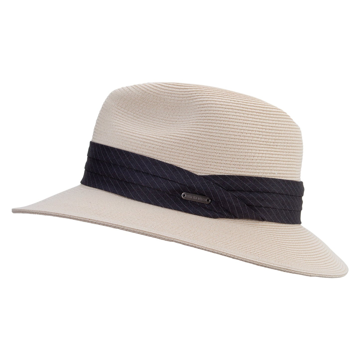 Washable Panama Hat with Stripe Band