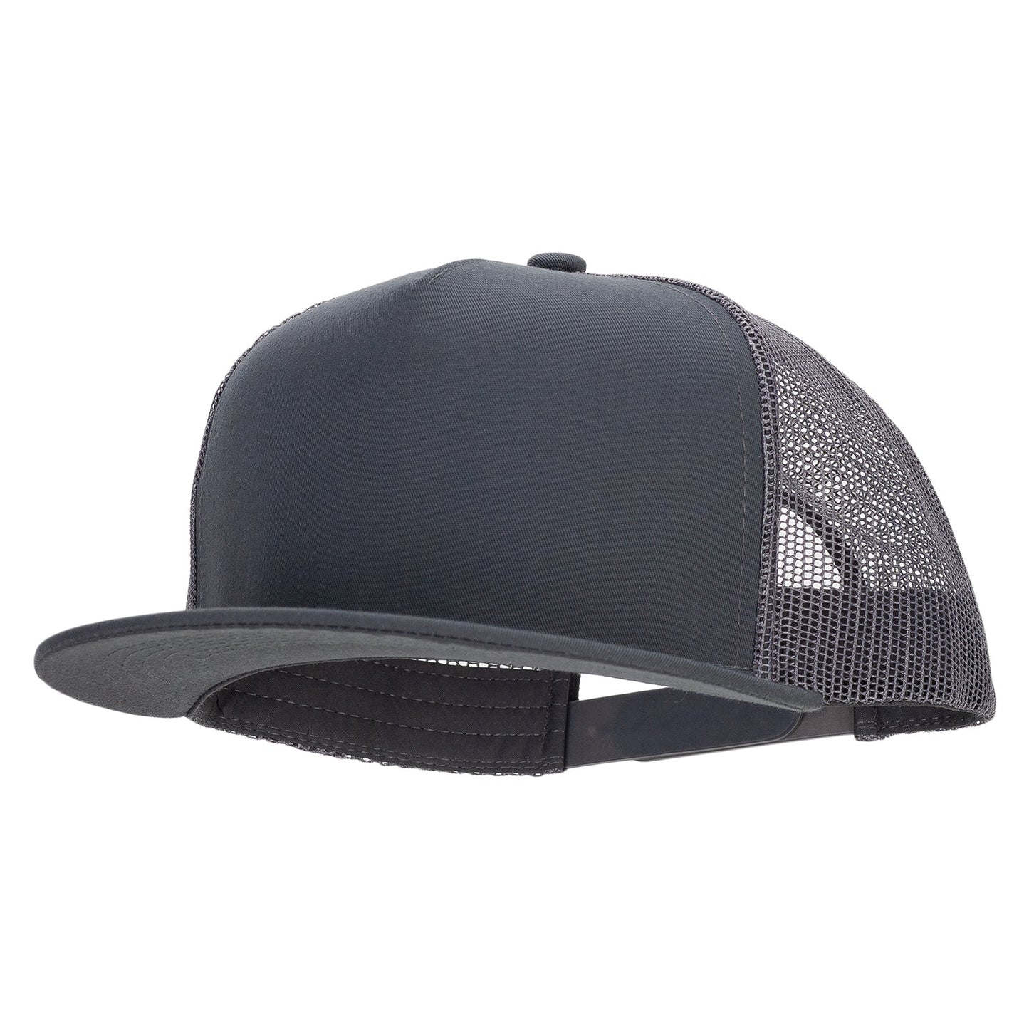 Big Size 5 Panels Mesh Flat Bill Snapback