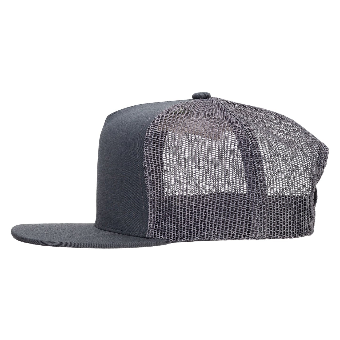 Big Size 5 Panels Mesh Flat Bill Snapback