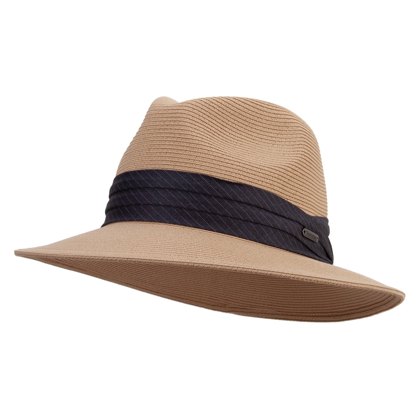 Washable Panama Hat with Stripe Band