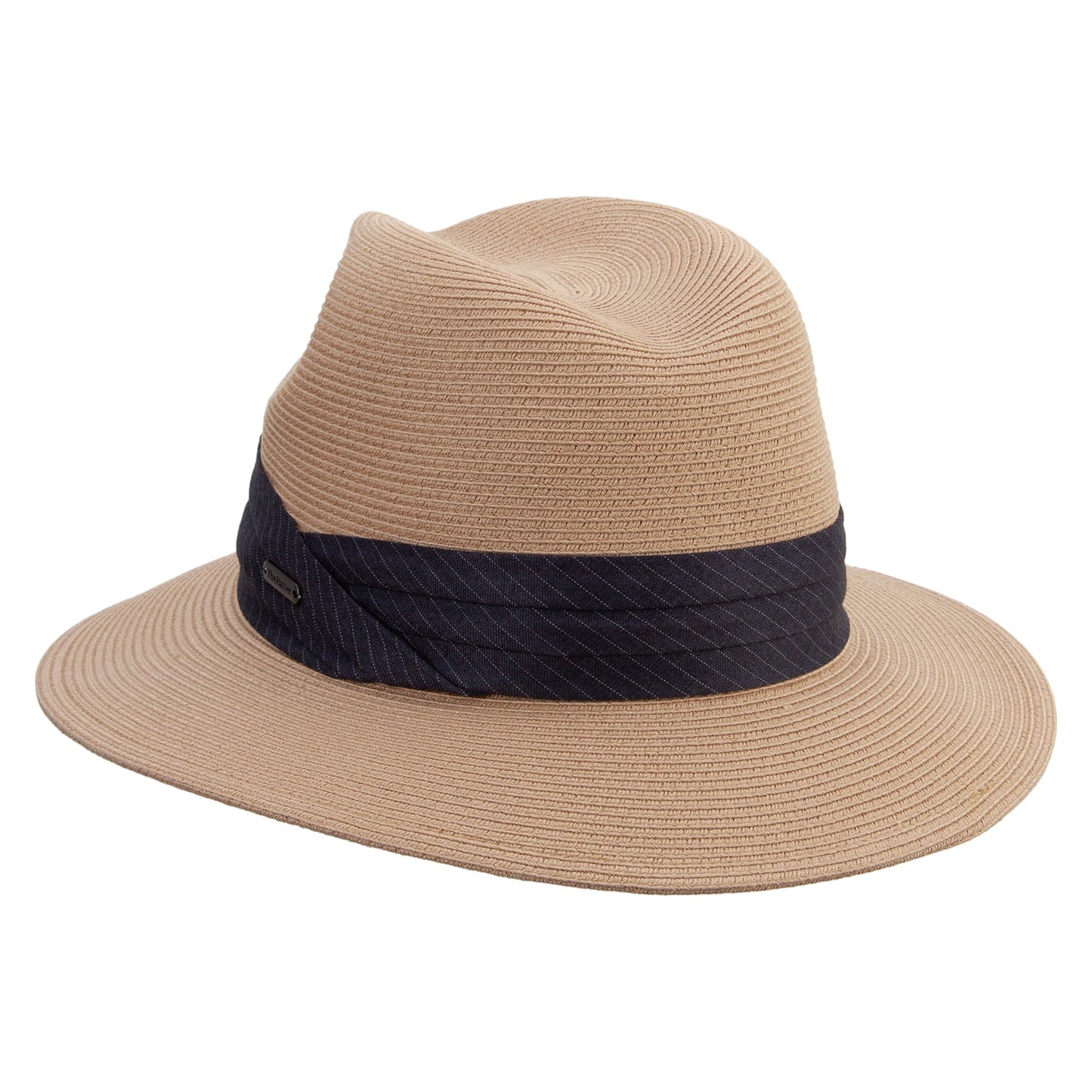 Washable Panama Hat with Stripe Band