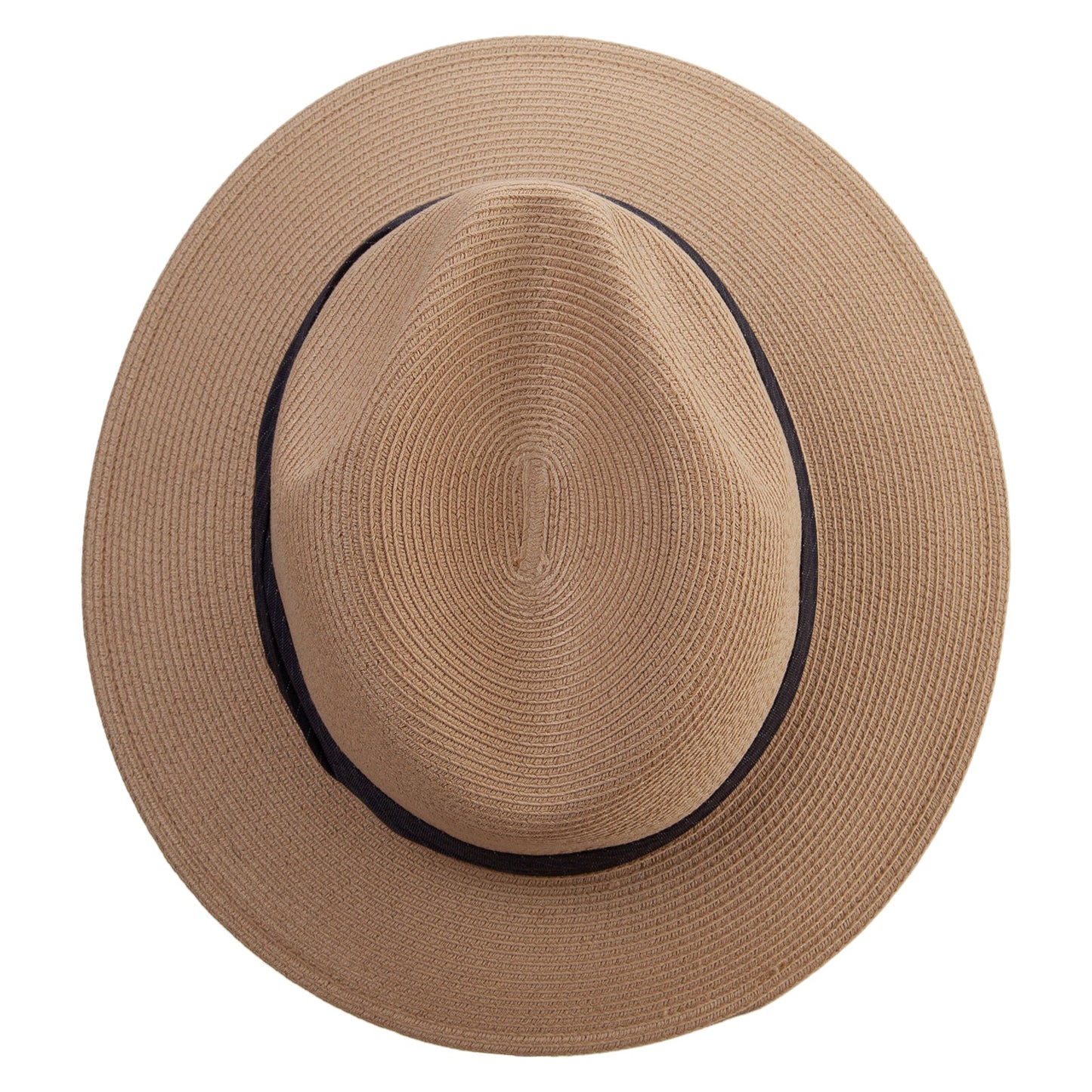 Washable Panama Hat with Stripe Band