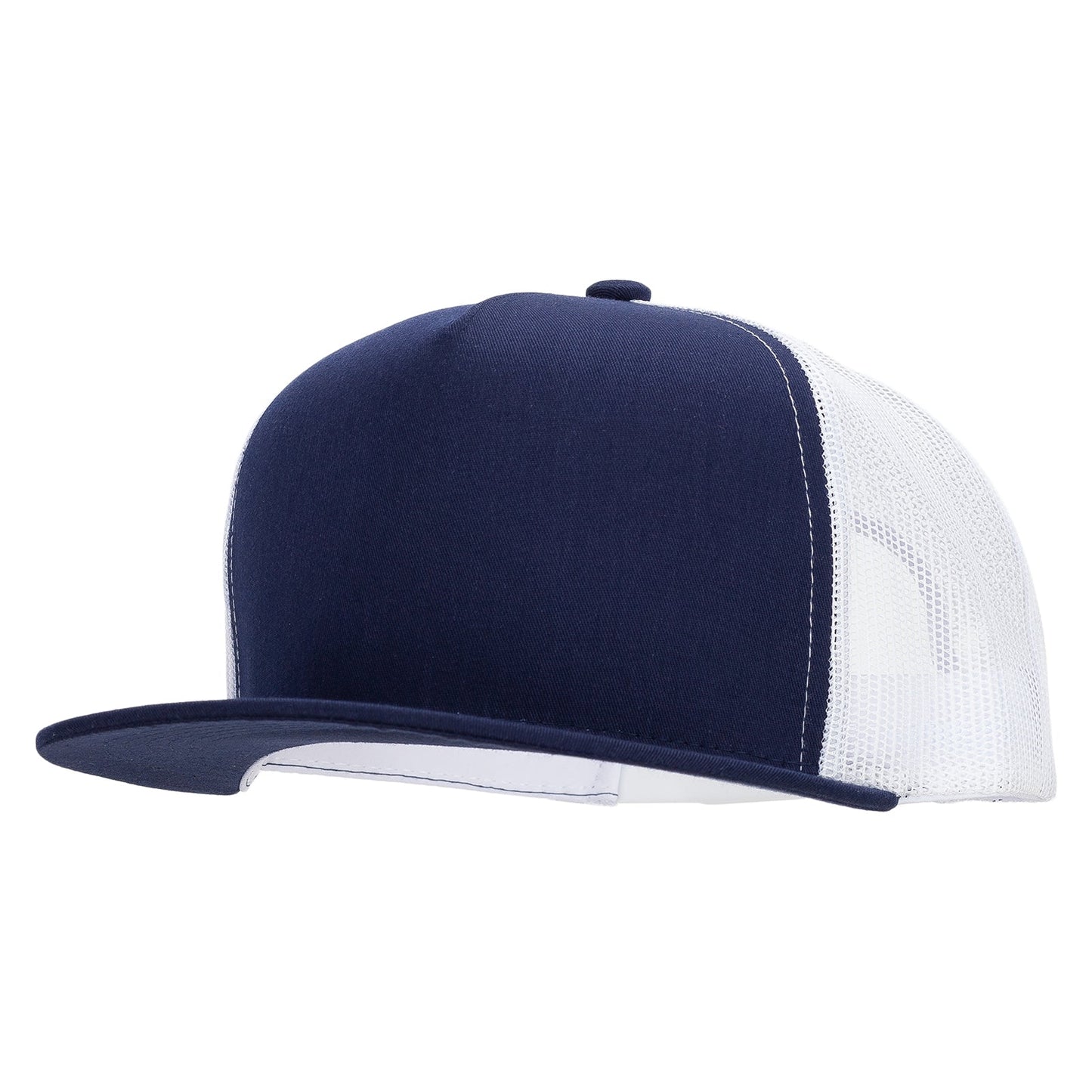 Big Size 5 Panels Mesh Flat Bill Snapback