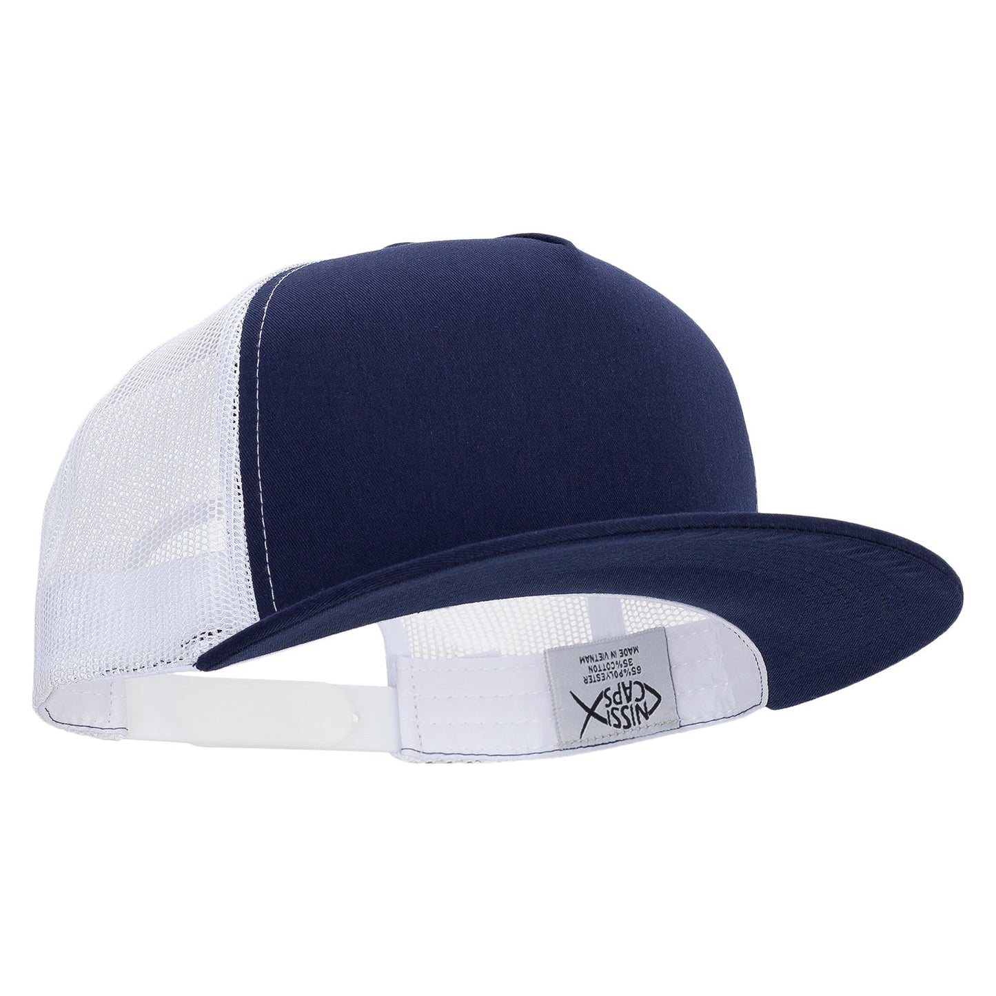 Big Size 5 Panels Mesh Flat Bill Snapback