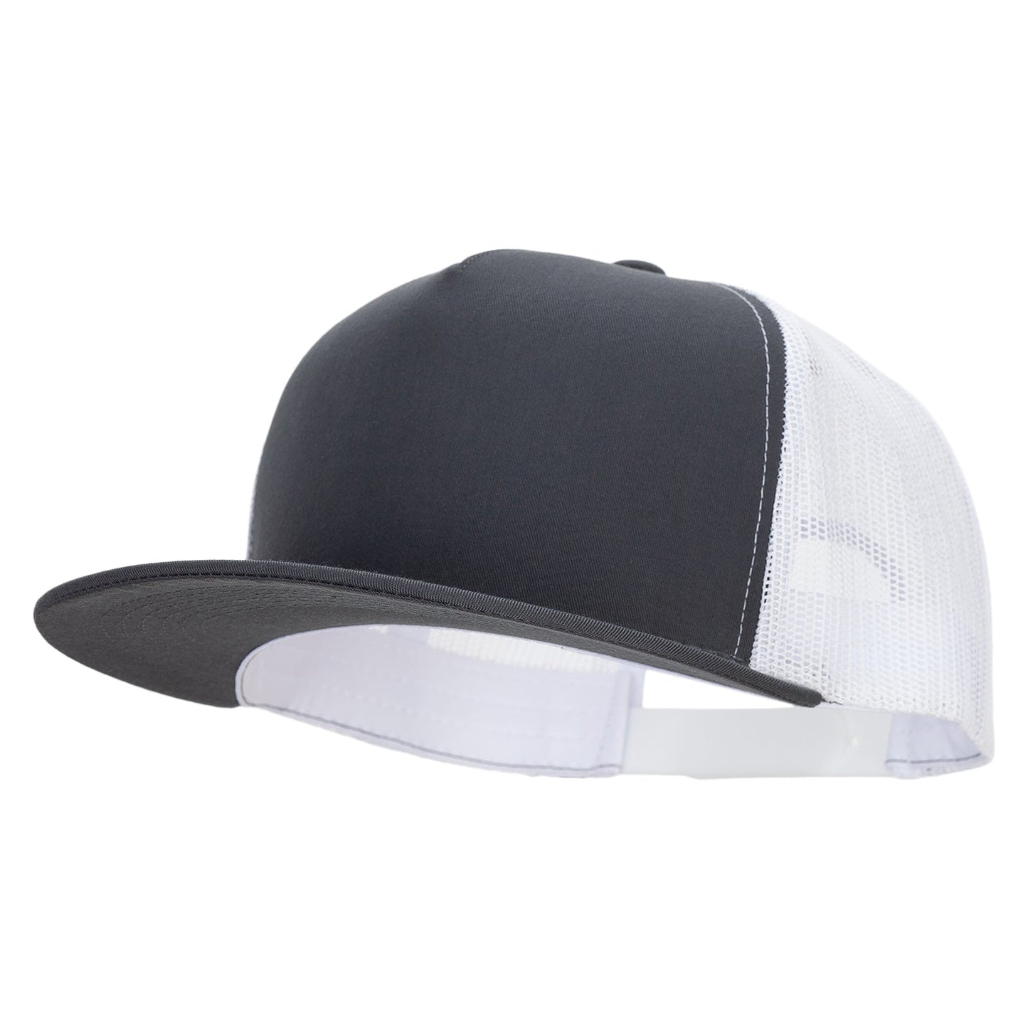Big Size 5 Panels Mesh Flat Bill Snapback
