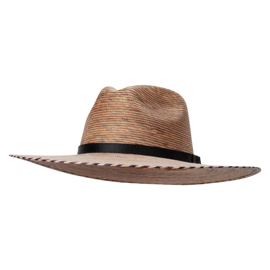 Womens Palm Braided Fedora Hat
