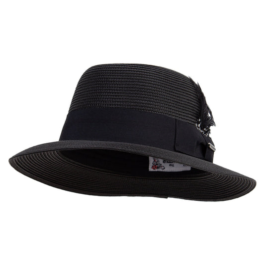 PP Panama With Feather Hat