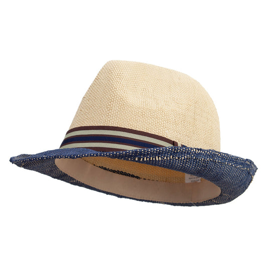 Men's Multi-Striped Ribbon Fedora Hat