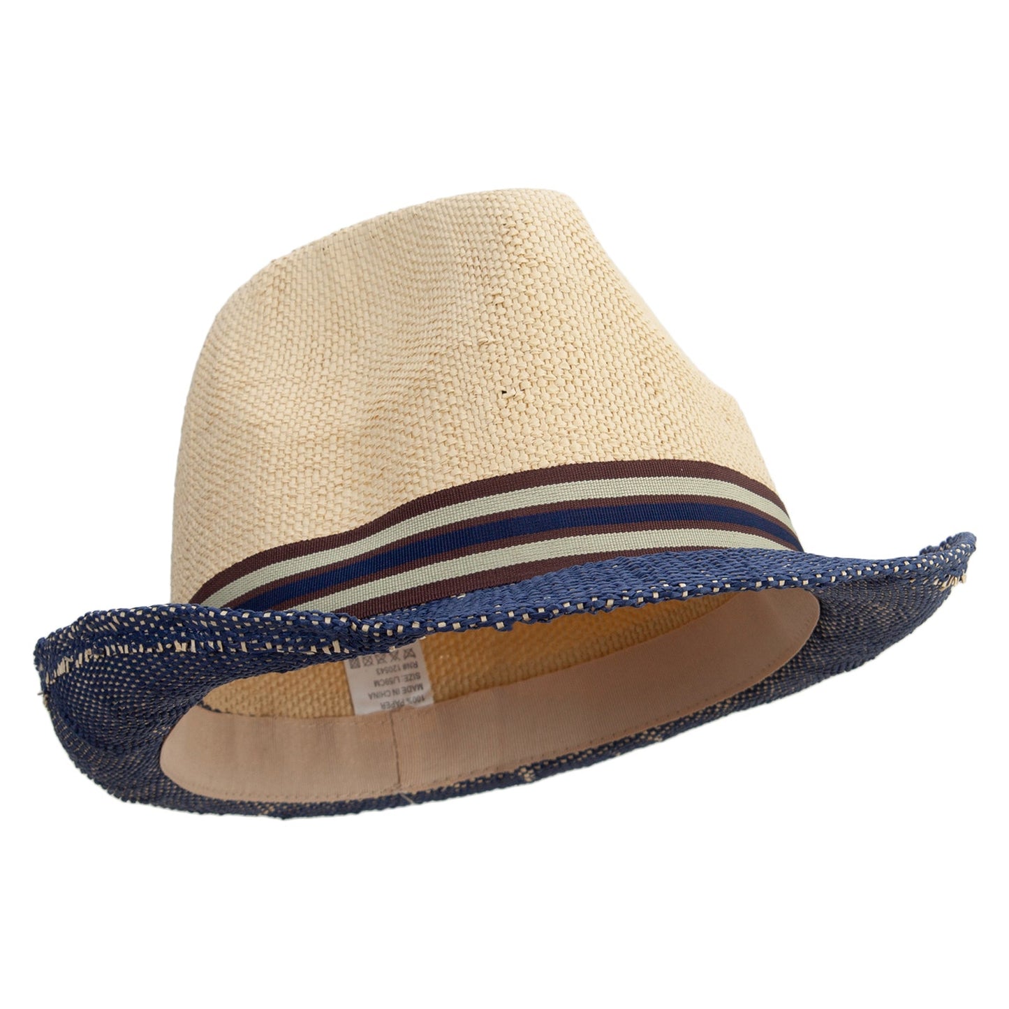 Men's Multi-Striped Ribbon Fedora Hat