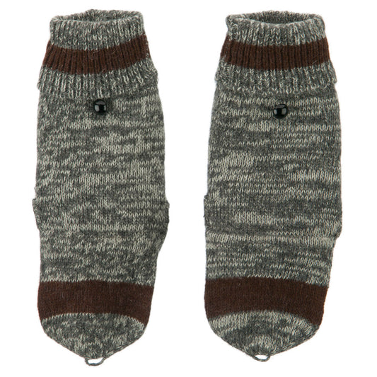 Men's Acrylic Fingerless Cuff Gloves