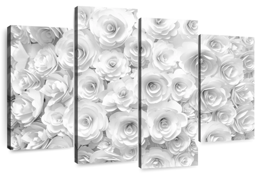 White Roses Wall Art