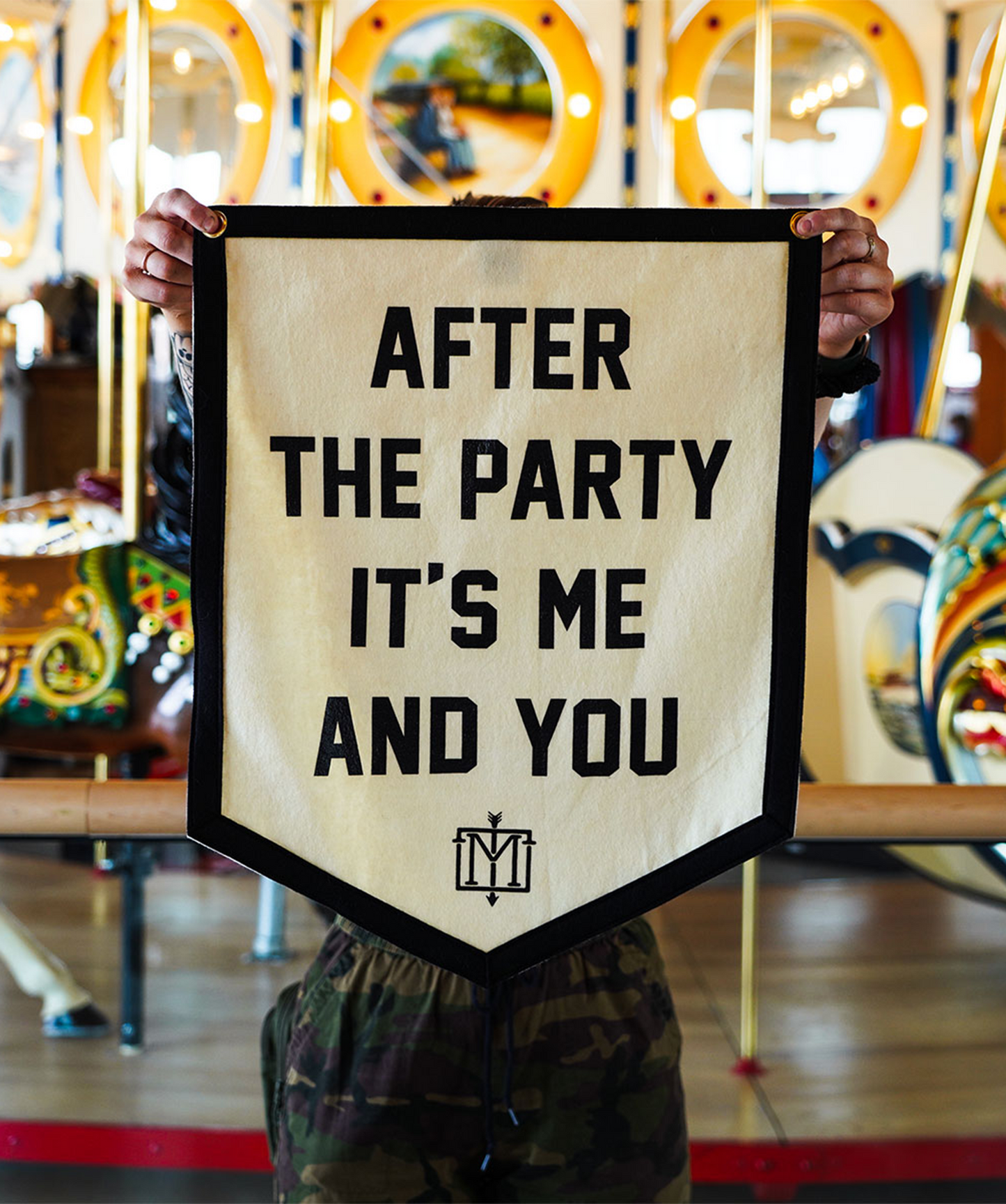 After The Party It's Me and You Camp Flag • The Menzingers x Oxford Pennant