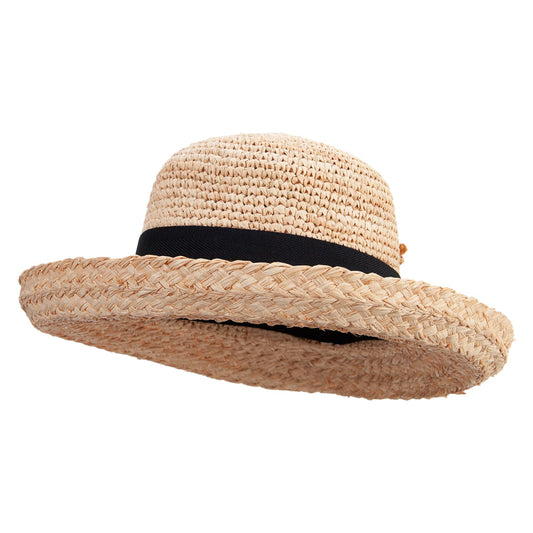 Women's Crochet Crown Braided Brim Hat