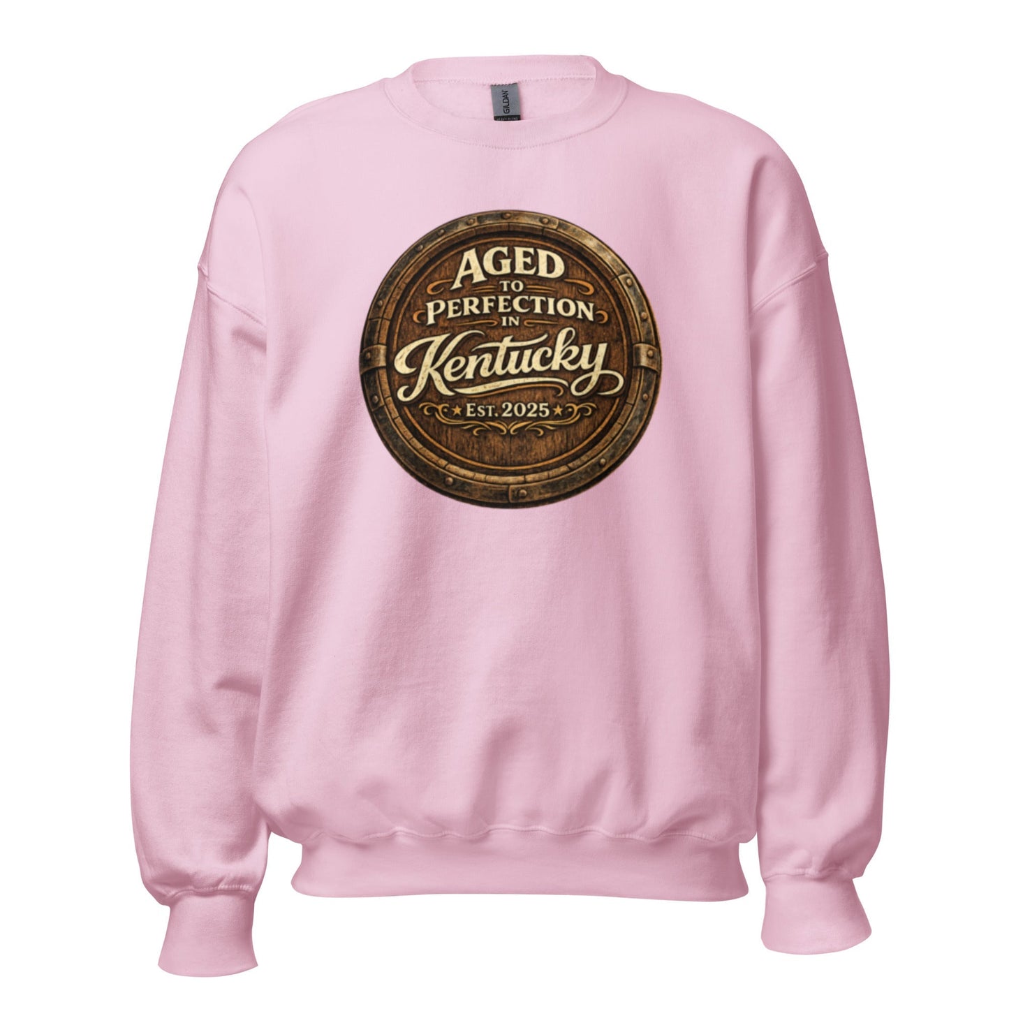 Aged to Perfection in Kentucky Sweatshirt | Barrel-End Emblem Design | Unisex Pullover
