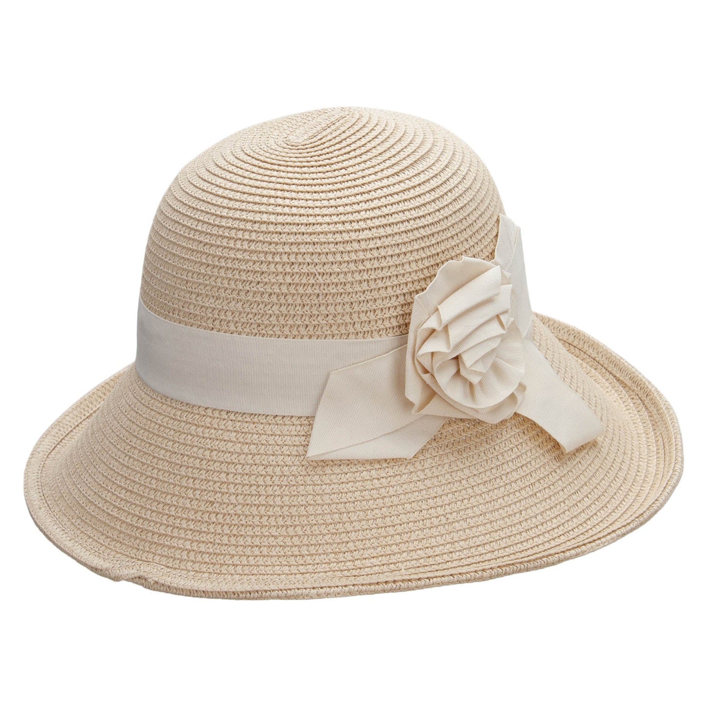 Women's Paper Braid Turned Brim Hat